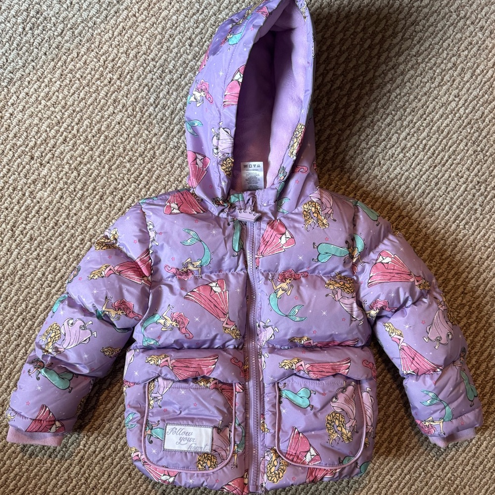 Disney Princess Lavender Puffer Coat | Very WARM!!